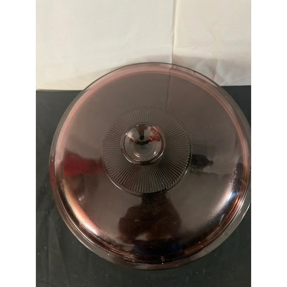 Corning Visions Dutch Oven 5L Cranberry Purple Good Glass Lid V-5-B USA
